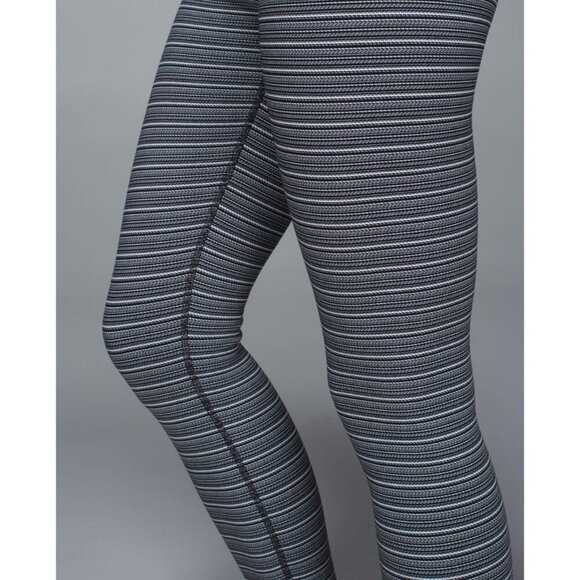 Lululemon 4 High Times Pant Textured Stripe Black Deep Coal THROWBACK! - Picture 13 of 13